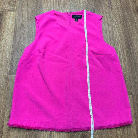 Victoria Beckham x Target Pink Sleeveless Shell Blouse Fringe Trim Size Small - Picture 8 of 8